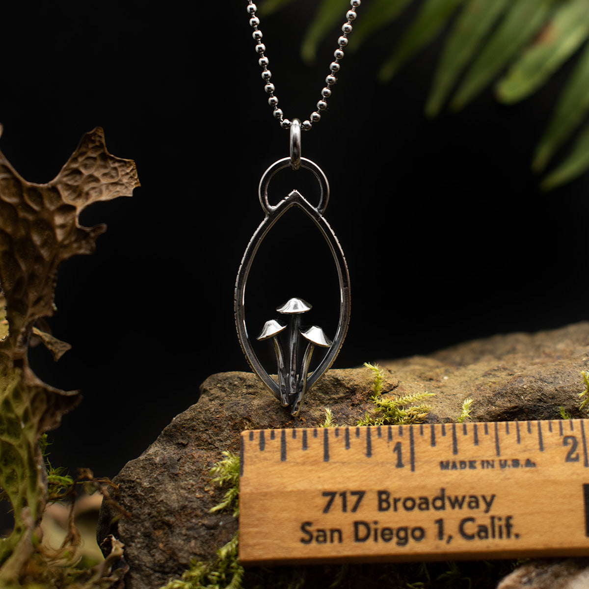 Mycena Trio Leaf Pendant